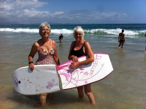 Sheila surfing