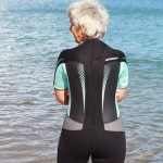 Sheila dons a wetsuit for some sea swimming