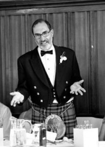 Stewart looking very dashing in his kilt at Gwen's wedding. Who knows what was underneath!