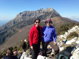 Jae and Sheila up a mountain in Italy!