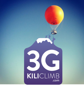 3GKiliClimb logo with orange baloon