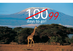 99 days to go - not 100 days to go - until we summit Mount Kilimanjaro