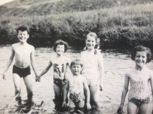 Cousins Anthony and Catherine, with brother Robbie, sister Leslie - and me.