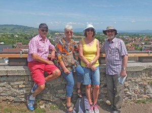 Jim, Sheila, Catherine & Stew on their Rhine cruise holiday