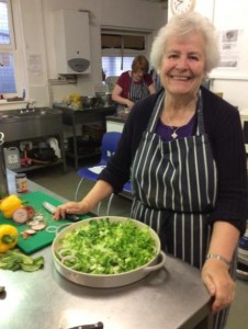 Paula in the Catching Lives kitchen