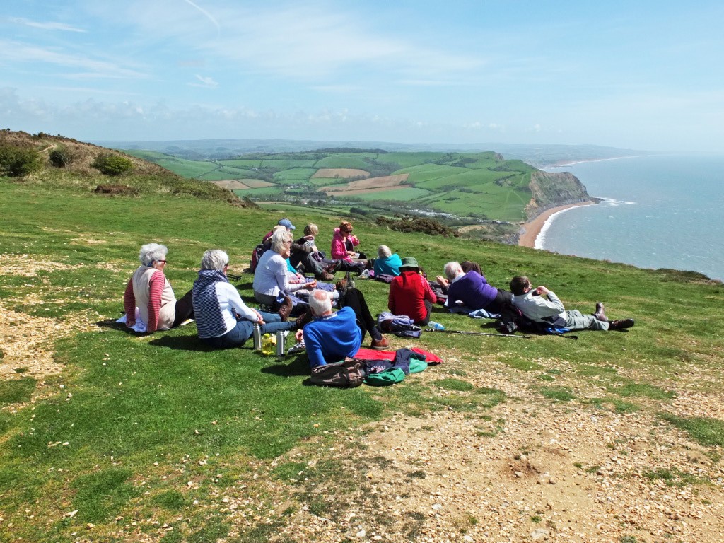 Picnic at the top of Golden Cap