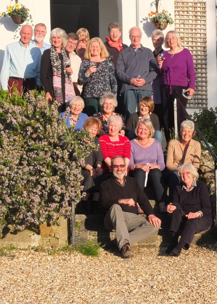 The whole group at Stonebarrow Manor