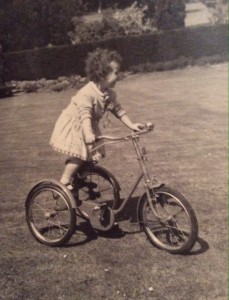 Sheila breaking the rules on Leslie's trike