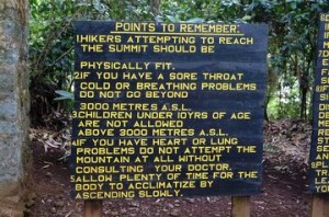 Kilimanjaro rules