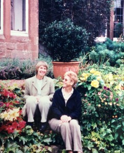 Leslie and Sheila on what were their grandparents' steps. Without cushions!