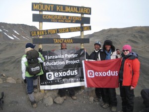 Porters on mountain