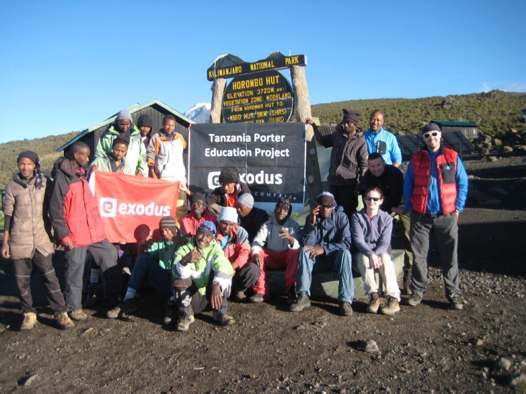 Said, clients and  other porters from the school at Horombo