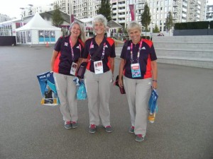 Sheila with other volunteers in the Paralympic Village (2012)