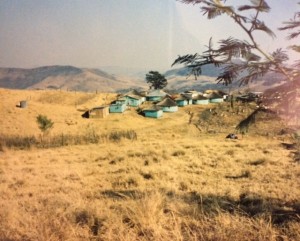 The "blue hut village"