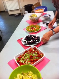 A selection of salads for lunch