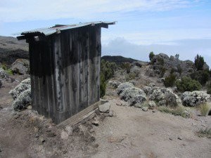 Long drop loo on Kili - with a view!