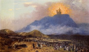 Moses encounters God on Mount Sinai