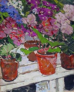 Primulas by Anne Redpath