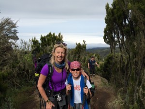 Ros and Sam Irving on Kili