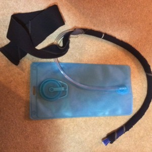 Sheila's hydration bladder with homemade insulation