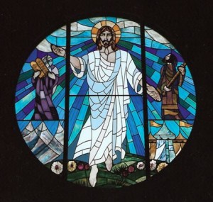 Stained glass window of the Transfiguration