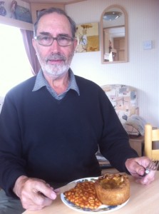 Stewart with the Father's Day pork pie