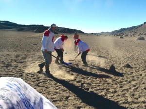 Canadian hockey players on Kili